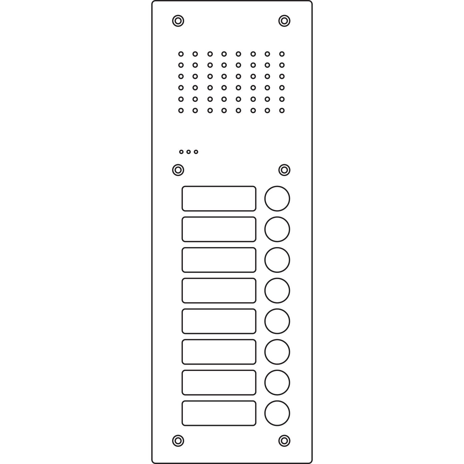 Ritto RGE1811125 Acero Pur Edelstahl-Türstation für 8 WE, Unterputz