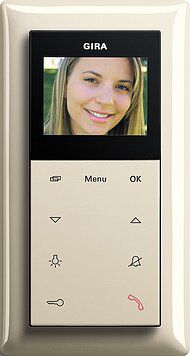 Gira 123901 Wohnungsstation Video Aufputz Plus, System 55, cremeweiß glänzend