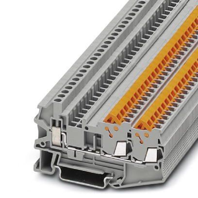 Phoenix Contact QTCU 1.5mm² TWIN Hybrid-Durchgangsklemme, 50 Stück, grau