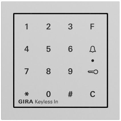 Gira 260576 Gira Keyless In Codetastatur, System 70, grau matt (lackiert)