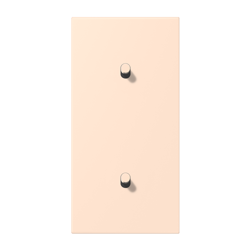 Jung LC12-20R0228 Abdeckung mit Kipphebel "Zylinder", 2 x 1 Kipphebel, senkrecht, rose pâle