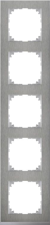 Merten MEG4050-3646 Rahmen 5-fach, M-Pure Decor, Edelstahl/aluminium
