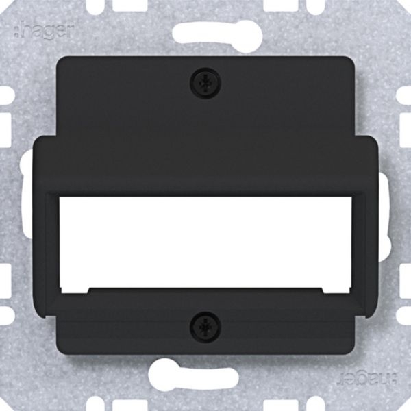 Hager WAF2163BM Zentralplatte für Reichle&De-Massari Einzelmodule, A.x/C.x/S.x/B.x/Q.x/K.x, nachtschwarz matt