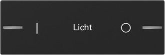 Gira 8623005 Wippe Wippenset 3-fach individuell Tastsensensor 4.55, schwarz matt
