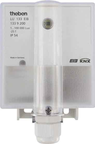 Theben 1339200 LUNA 133 KNX Helligkeitswertsender, Wandgehäuse, 1-100 0 Lux