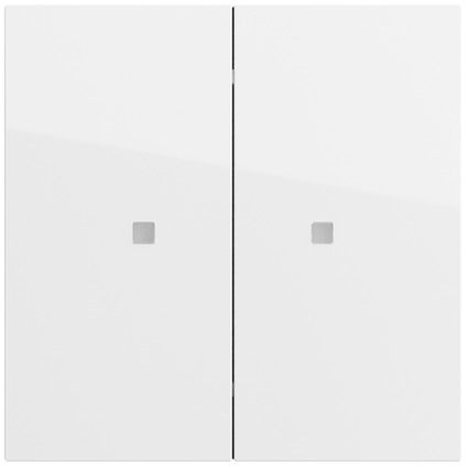 Gira 517370 Taster mit Wippe 2-fach für Gira One und KNX, System 70, reinweiß glänzend