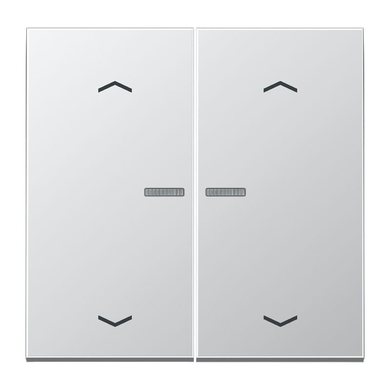 Jung AL102KO5P Wippe mit Lichtleiter, mit Pfeilsymbolen für Taster 2-fach, F10, Serie LS, Aluminium
