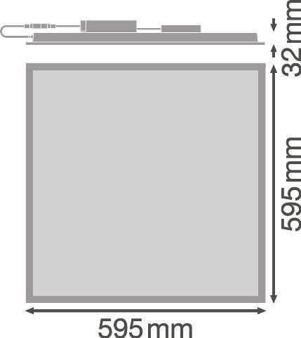 Ledvance PANEL PERFORMANCE 600 36 W Quadratische Einlege-Leuchte 3000 K