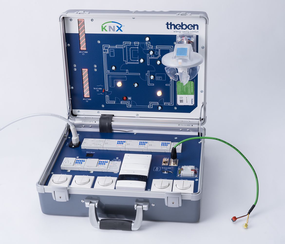 Theben 9070277 Ausbildungskoffer KNX mit verschiedenen KNX-Geräten