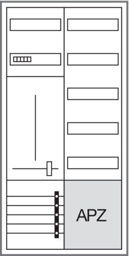 Hager ZB323T15 Zählerschrank 1 ZP 3-Punkt-Befestigung