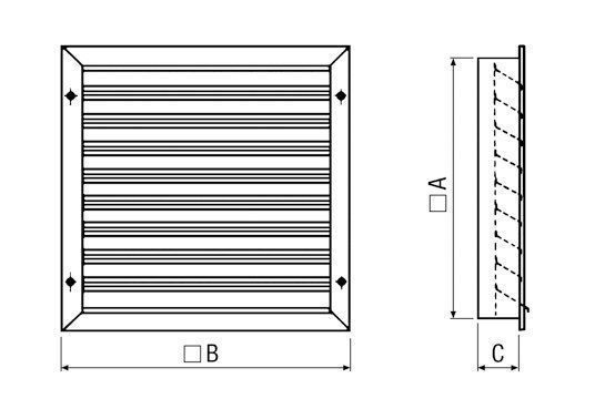 Maico MLA 25 Außengitter, Aluminium, DN 250