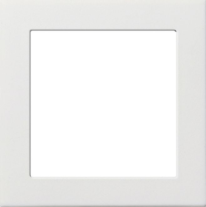Gira 0282112 Adapterrahmen mit quadratischem Ausschnitt für Geräte mit Abdeckung (50 x 50 mm), Flächenschalter, reinweiß glänzend