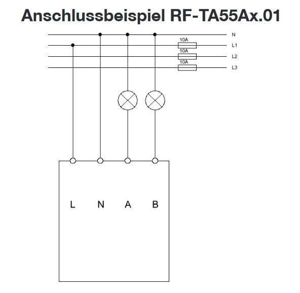 MDT RF-TA55A4.01 RF+ Funk Taster 4-fach Plus mit Aktor, reinweiß matt