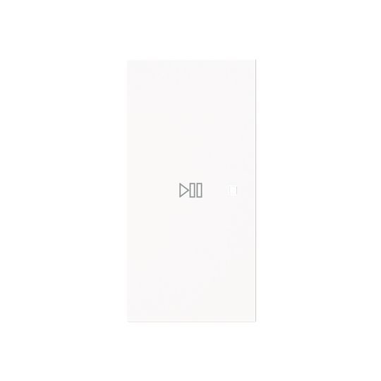 Busch-Jaeger 6237-21-44G Wippe 2-fach links mit Symbol "Play/Pause", studioweiß glänzend, Busch-art linear, KNX