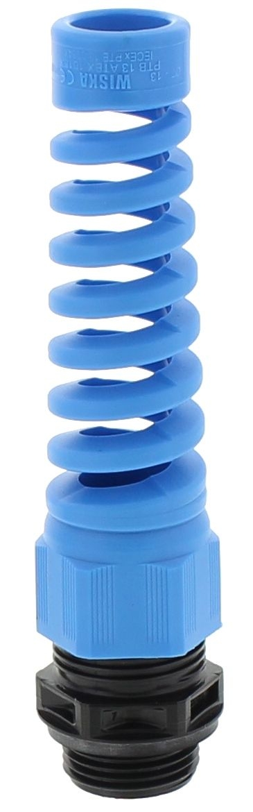 WISKA 10103500 EX Knickschutzkabelverschraubung M20, Eigensicherheit, IP68, 7 bis 13 mm, schwarz