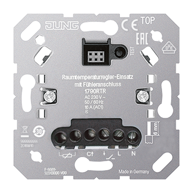 Jung 1790RTR Raumtemperaturregler-Einsatz mit Fühleranschluss