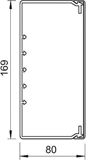 OBO Bettermann WDK-80210 ( 80x210 mm) Geräteeinbau-Kanal