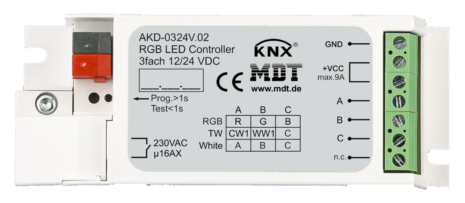 MDT AKD-0324V.02 RGB LED Controller UP 12-24V