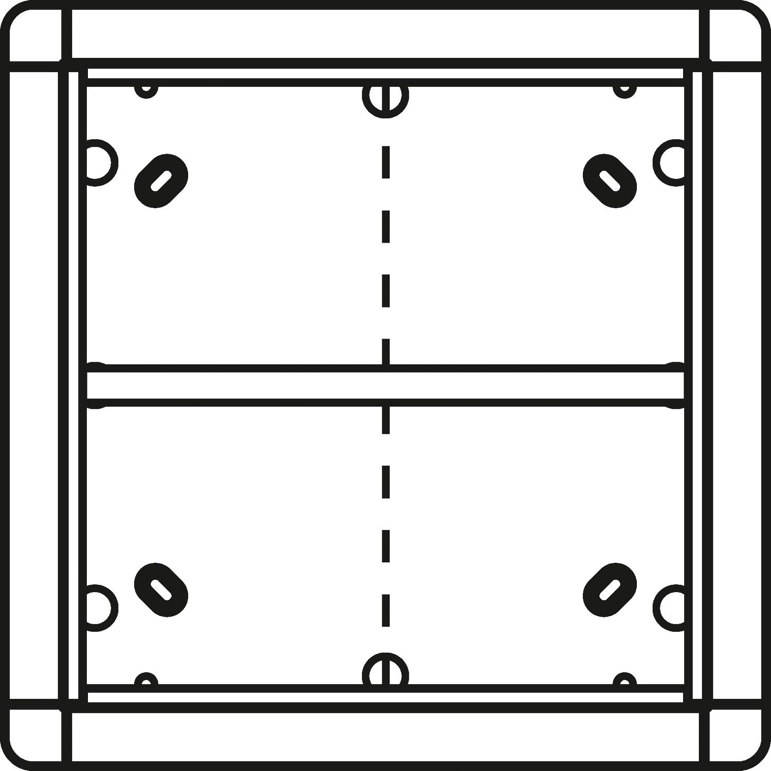 Ritto 1883570 Portier Rahmen Aufputz 4-fach quadratisch, weiß