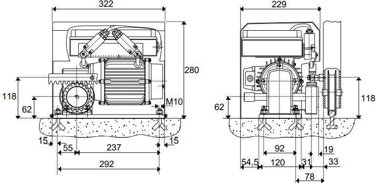 Sommer 3409V000 Schiebetorantrieb DS 1200