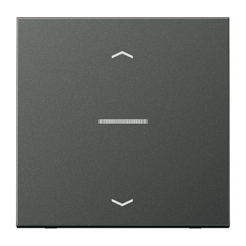 Jung AL101KO5PAN Wippe mit Lichtleiter, mit Pfeilsymbolen für Taster 1-fach, Aluminium lackiert, F10, Serie LS, anthrazit