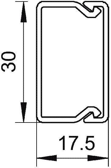 OBO Bettermann WDK-15030 STGR LF-Kanal 17,5 x 30 mm, steingrau