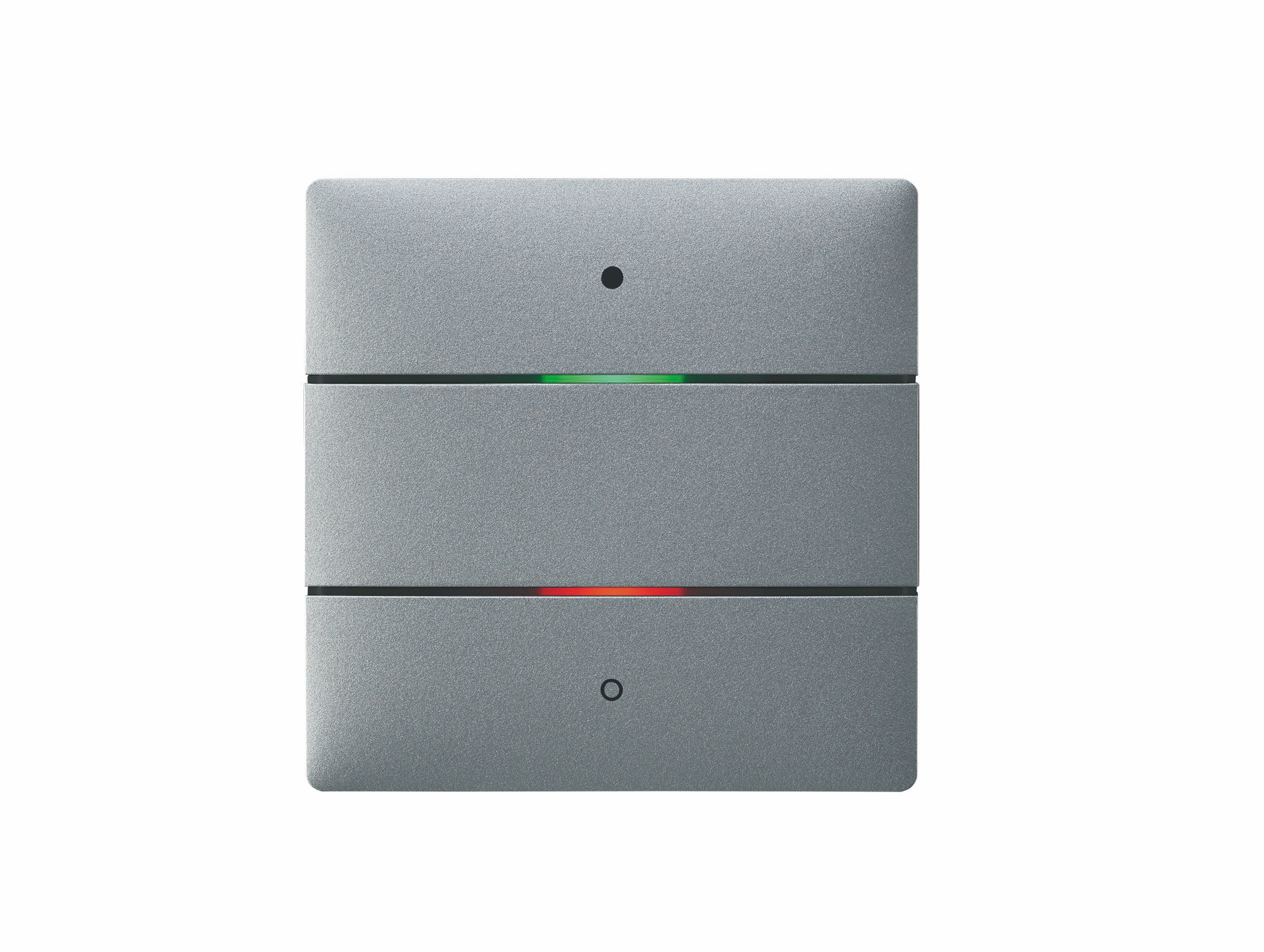 Theben 4969252 iON 102 SR KNX-Tastsensor mit 2 Tasten und 2 Status-LEDs, integrierter Temperatursensor, KNX Data Secure, Farbe silber