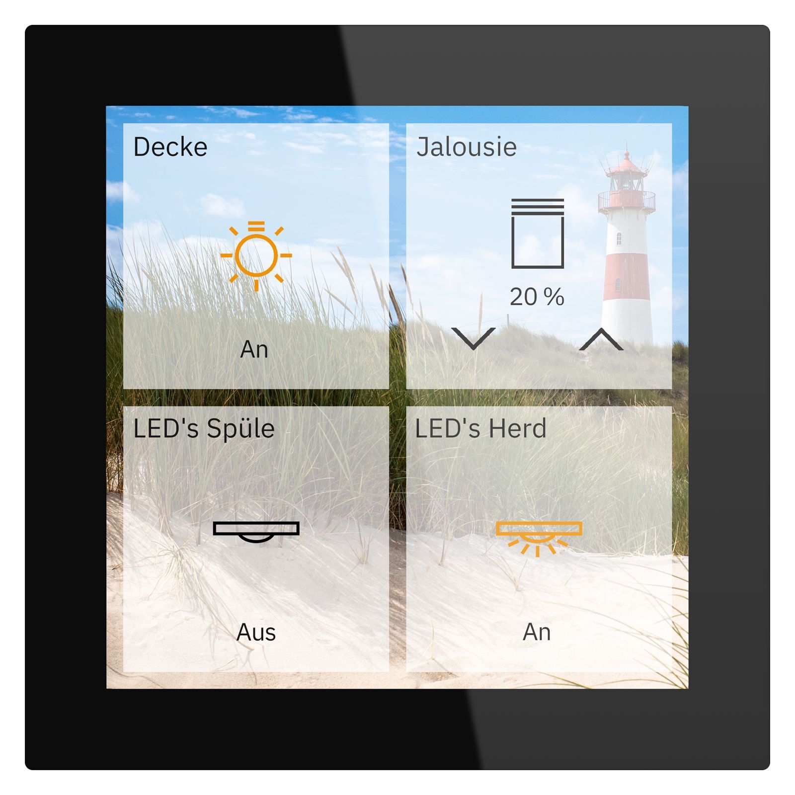 MDT GTS-04TS.01S KNX Glas Touch Smart 4 Zoll, KNX Data Secure, Schwarz