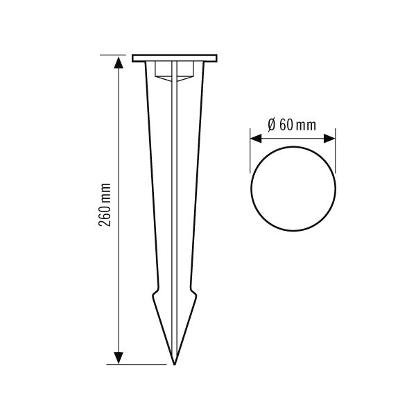 ESYLUX EL10810541 Bodenanker für LED-Strahlerserie OFL-/AFL-SUN