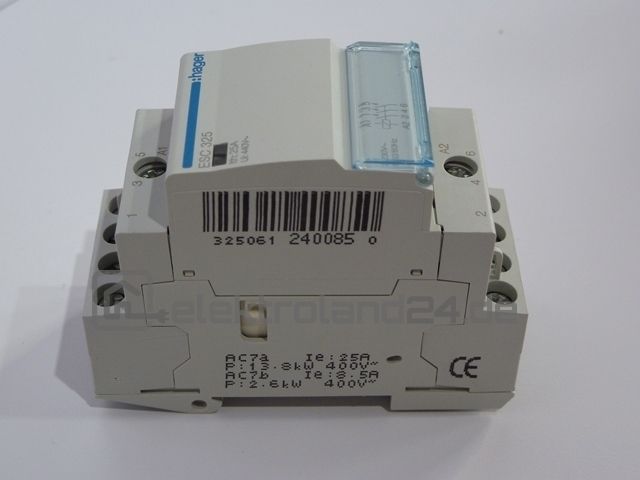 Hager ESC440S Schütz, 4-pol., 40A, 4 Schließer, 230V, brummfrei