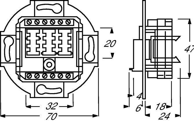 Busch-Jaeger 0242/04 Telefondose TAE 2X6/6 NFF Unterputz