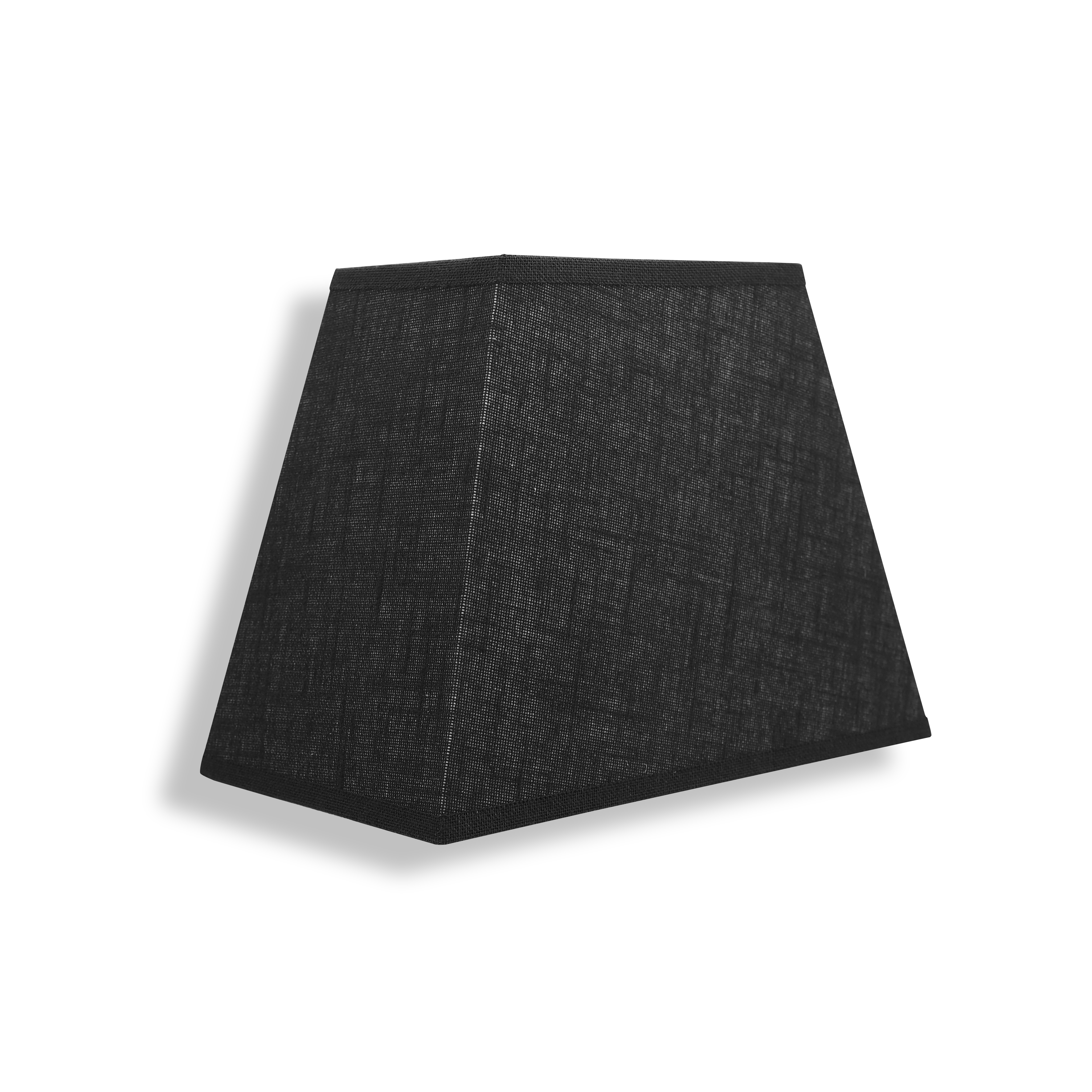 qles LSK1720 Lampenschirm, Schwarz, konisch, Leinen-Bezug