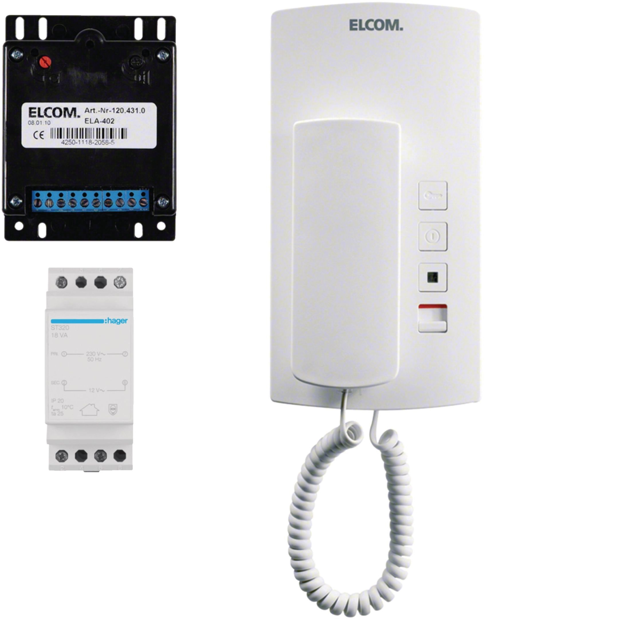 Elcom 1000141 AudioKit 1 Teilnehmer ,1+n, weiß, HAT-402
