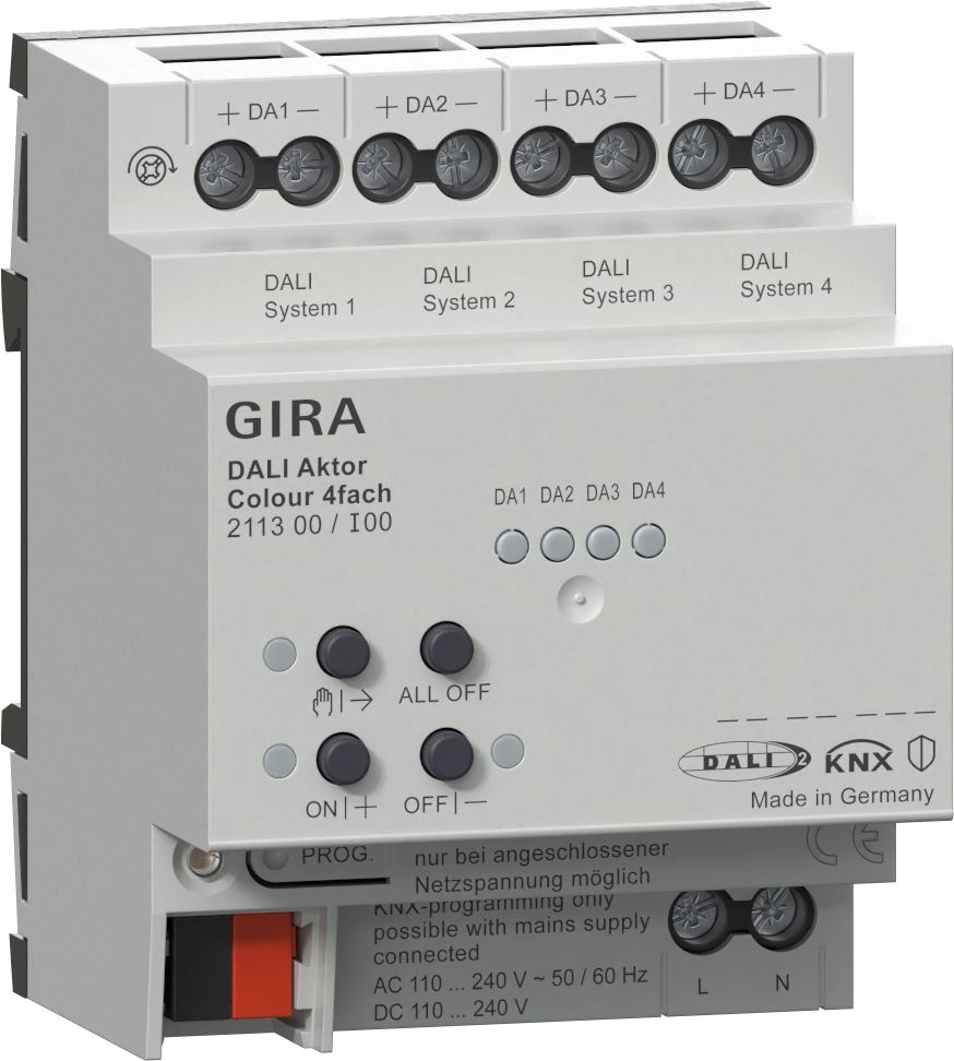 Gira 211300 DALI Aktor Colour 4-fach für KNX