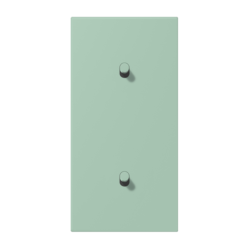 Jung LC12-20R0217 Abdeckung mit Kipphebel "Zylinder", 2 x 1 Kipphebel, senkrecht, vert anglais clair