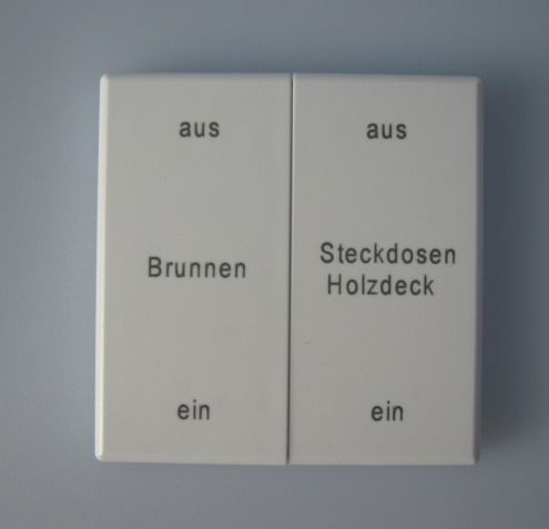 Eltako DW-FT55-AL-IND Doppelwippe für Funktaster FT55, Gravur nach Wunsch