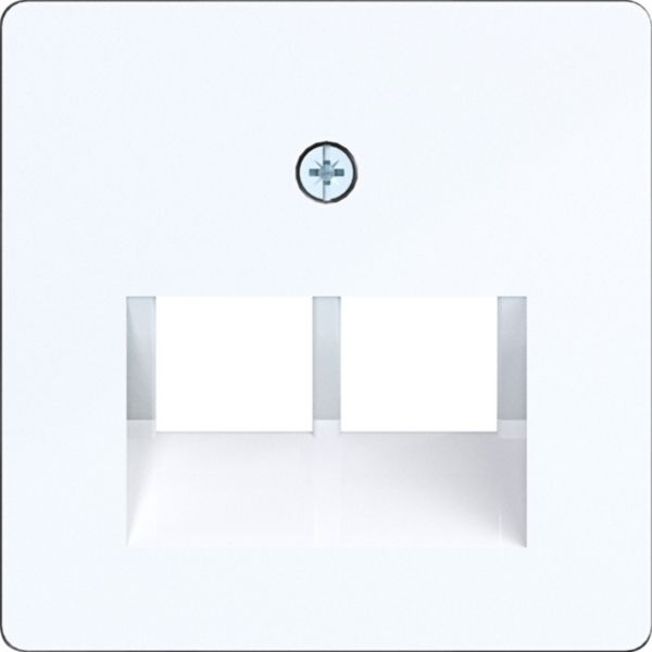 Hager WAF2108WG Zentralstück für UAE Steckd. 2-fach, 50x50 mm, A.x/C.x, lichtweiß glänzend