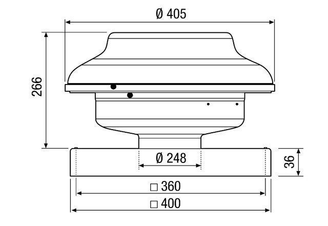 Maico EHD 25 Radial-Dachventilator, 148W