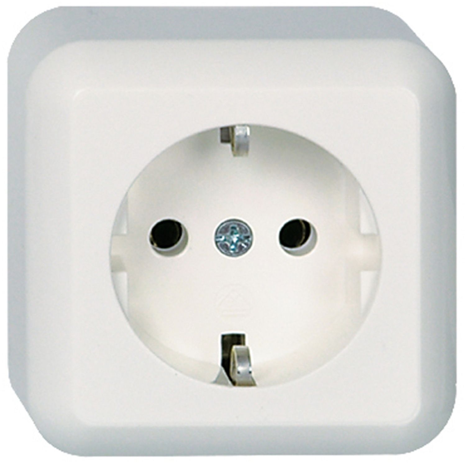 Elso 395004 Steckdose 1-fach, 16 A, mit Schraubklemme, Contura, reinweiß glänzend