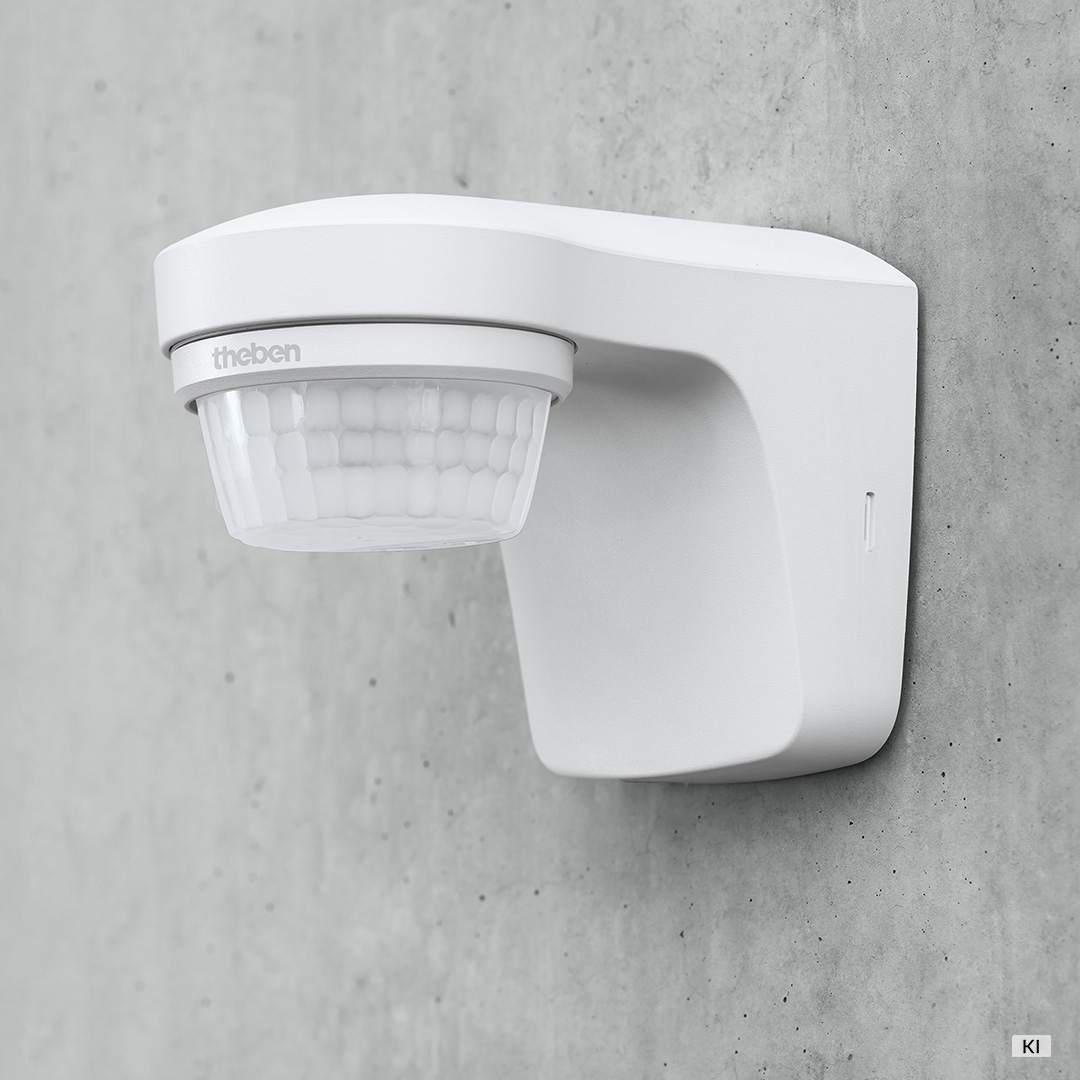 Theben 1010500 theLuxa S150 WH Bewegungsmelder 150° für Wandmontage, IP55, weiß