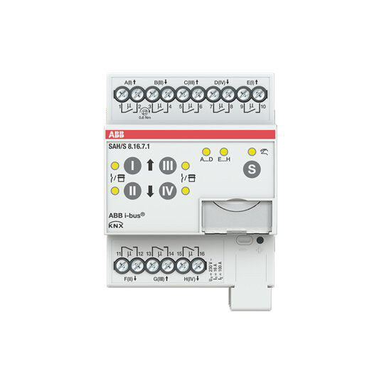 ABB SAH/S8.16.7.1 Schalt-/Jalousieaktor, 8-fach, 16 A, REG