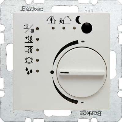 Berker 75441159 Temperaturregler mit Tasterschnittstelle, S.1, polarweiß glänzend