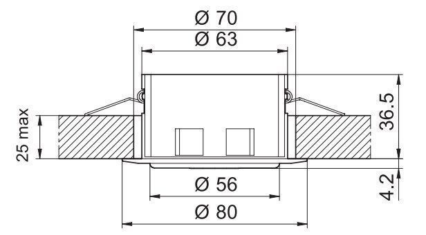 Finder 183182300000 Bewegungsmelder für abgehängte Decken, 1 Schließer, 10 A, für 230 V AC