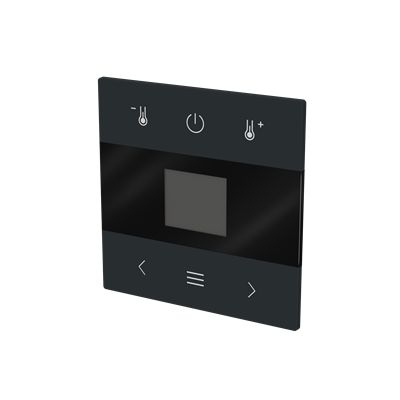 Busch-Jaeger 1794 MDRT-45M Zentralscheibe für Raumtemperaturregler mit Display, Bluetooth, Busch-Flextronics , schwarz matt, Busch-art linear