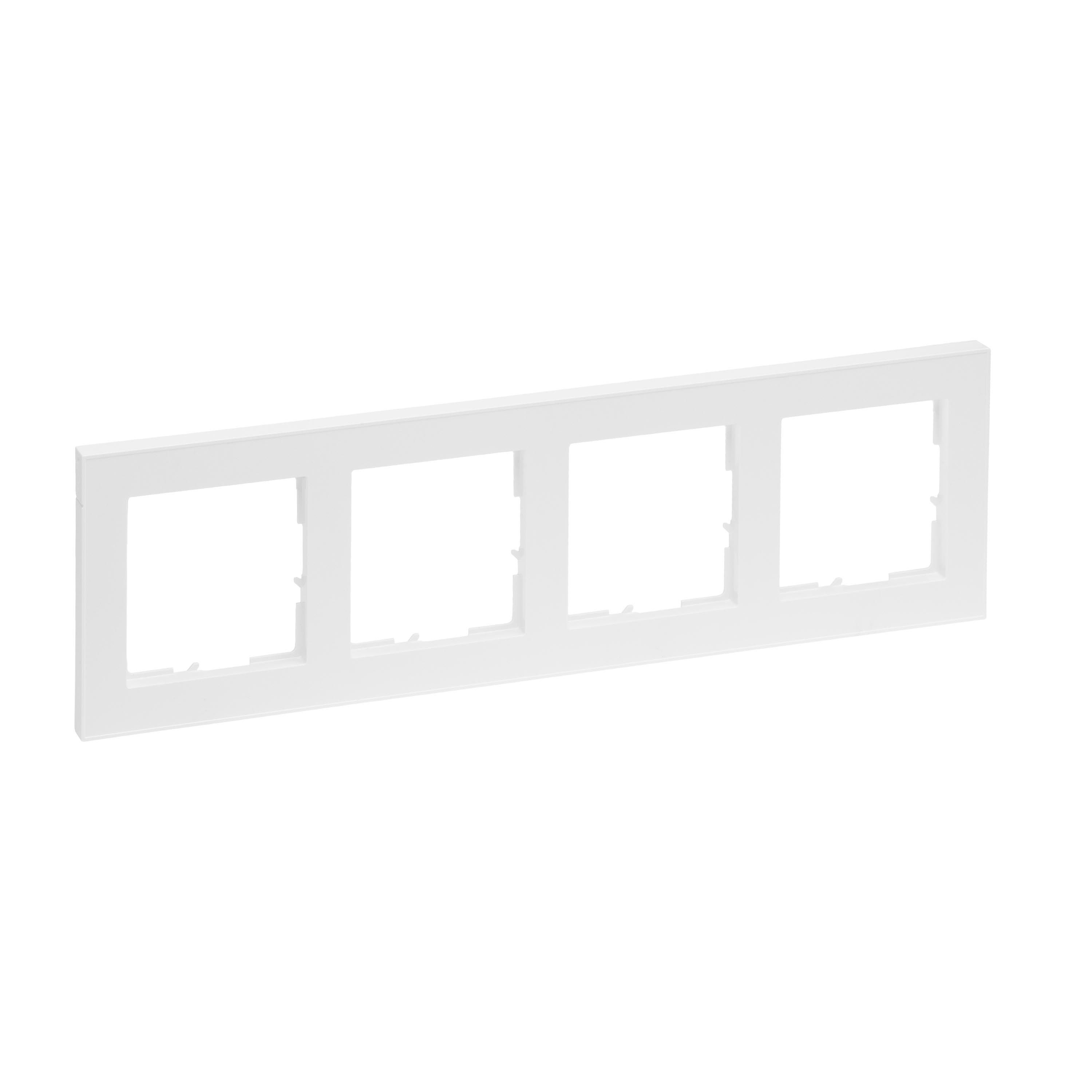 Legrand 765184 SEANO+ 4-fach Rahmen, Ultraweiß