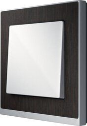 Merten MEG4030-3671 Rahmen 3-fach, M-Pure Decor, Wenge/aluminium