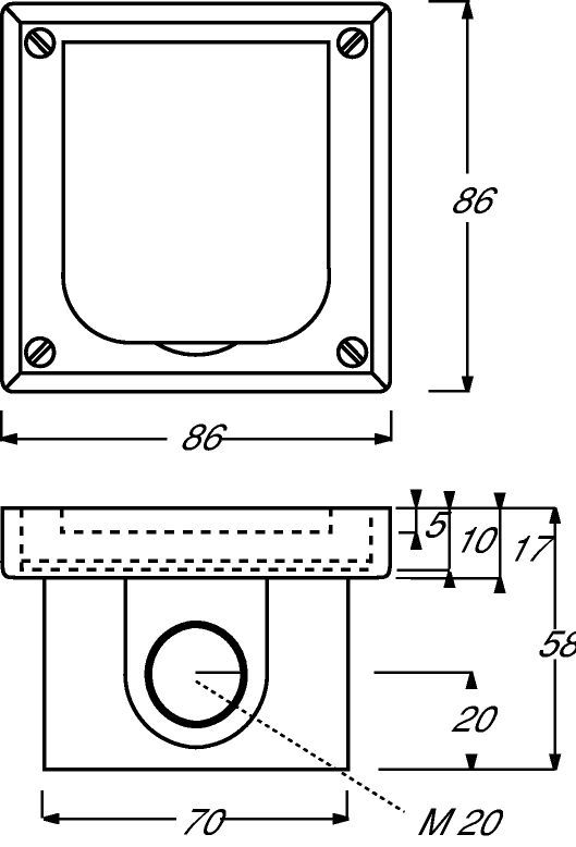 Busch-Jaeger 20 EFDB2 Schutzkontakt-Steckdose Safety+ für Wandeinbau, mit Klappdeckel, grau, Alu-Druckguss