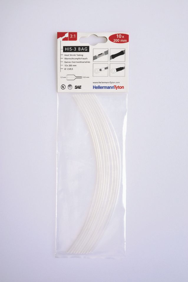 HellermannTyton 308-30164 HIS-3BAG-1.5/0.5 Warmschrumpfschlauch 3:1