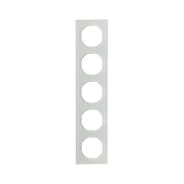 Berker 10152209 Rahmen 5-fach, R.3, Glas polarweiß