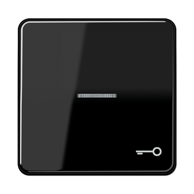 Jung CD590KO5TSW Wippe mit Lichtleiter, Symbol Tür, Duroplast, Serie CD, schwarz
